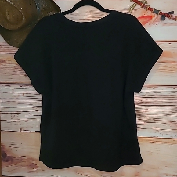 NWOT "AVIA SOUL SISTERS" BLACK SHORT SLEEVE SUPER SOFT TEE! SZ~ MED(8~10) LG TOO - Picture 7 of 8